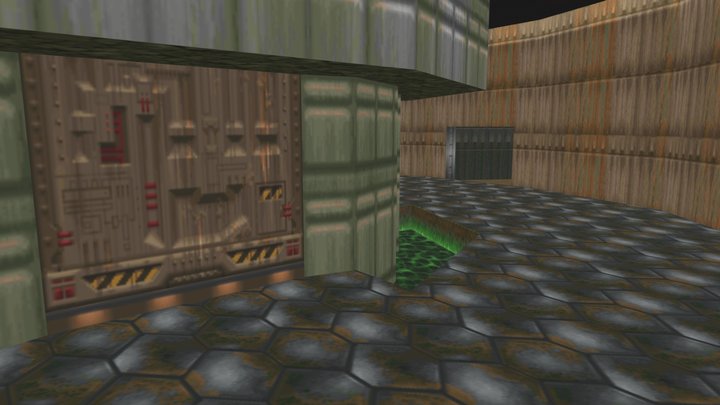Doom Classic Level 1 E1m4 FBX 3D Model