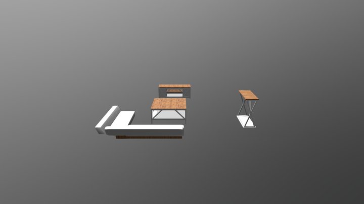 Meuble TV & Table Basse New + Console 3D Model