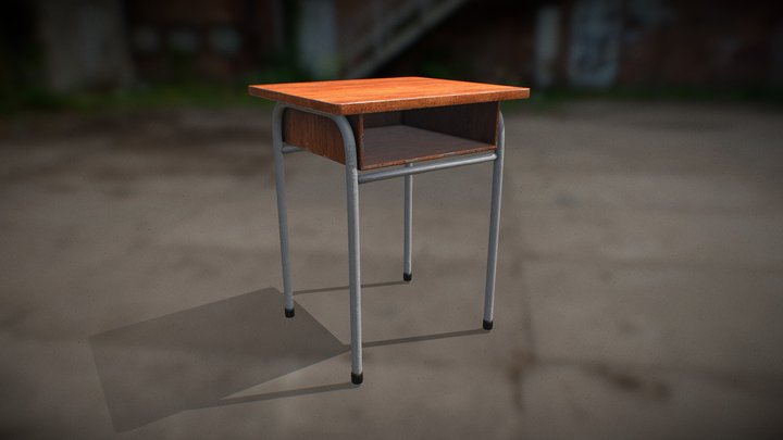 Classroom Desk 3D Model