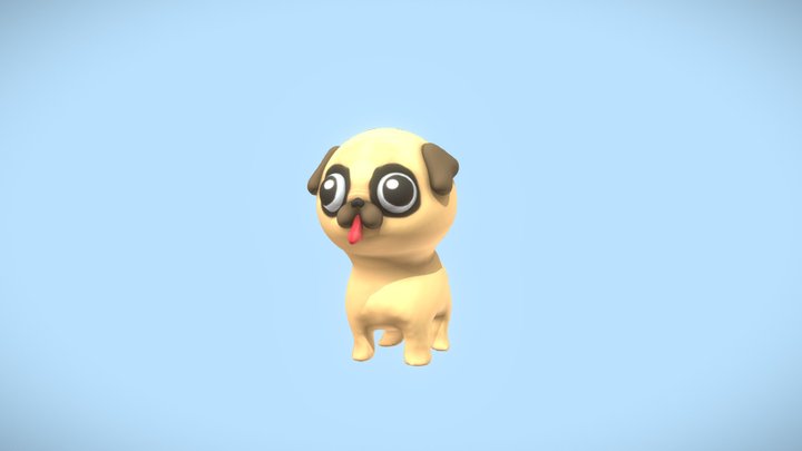 Pug 3D Model