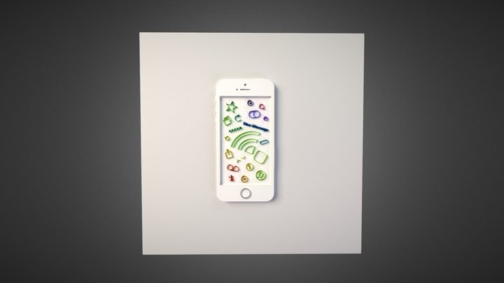 iPhone Paperwork 3D Model