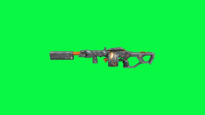 Futuristic Blaster Design 3D Model