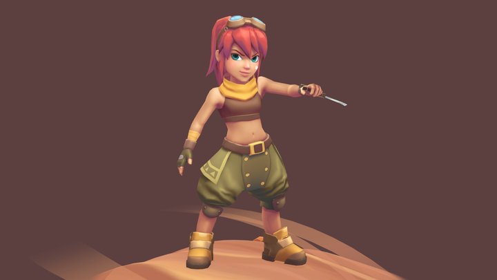 Naira the desert warrior 3D Model