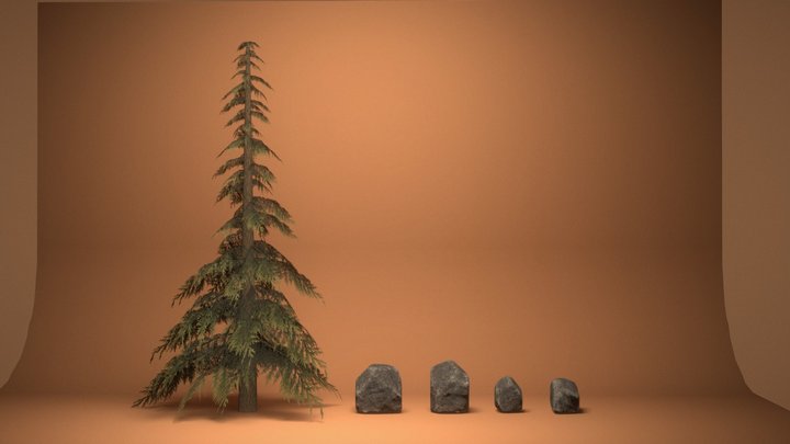 Low Poly Game-Ready Nature Pack 3D Model