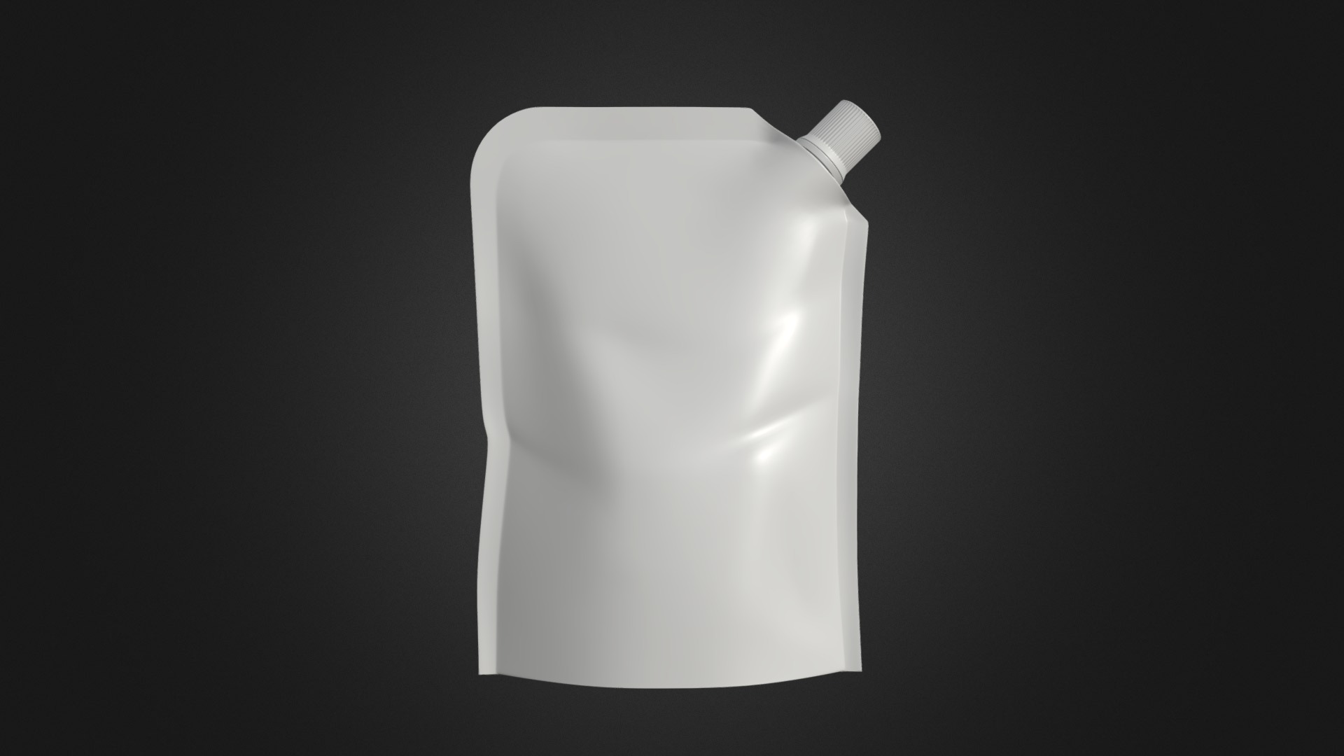 3D model pouch bag 02 - This is a 3D model of the pouch bag 02. The 3D model is about a white plastic container.