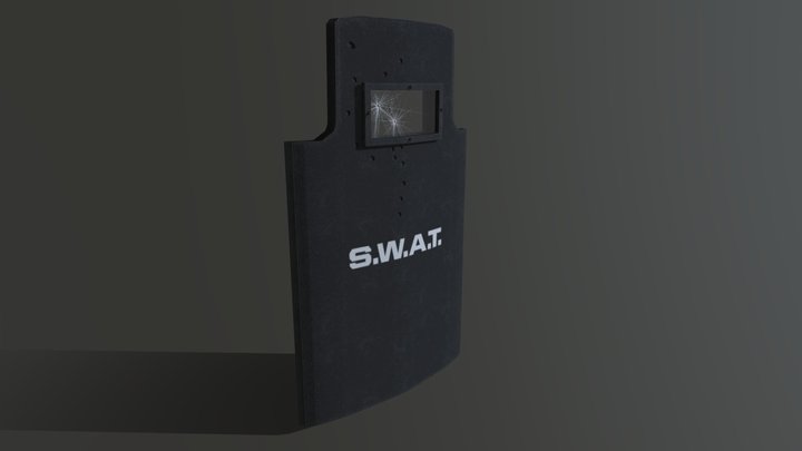 SWAT Shield Lowpoly 3D Model