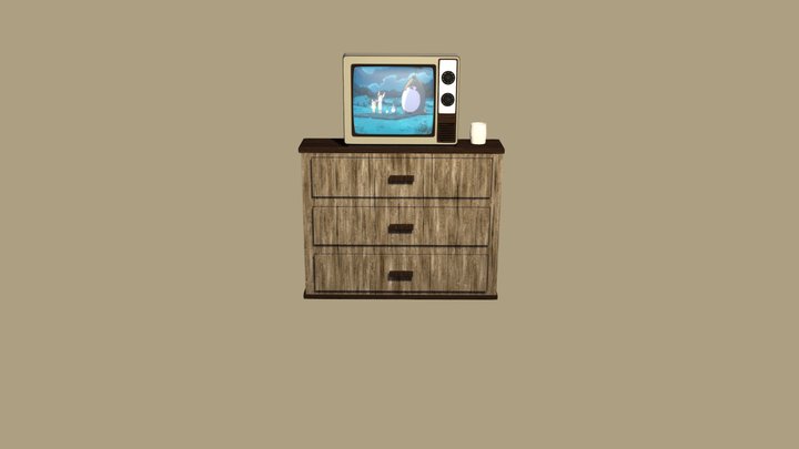 Old Television 3D Model