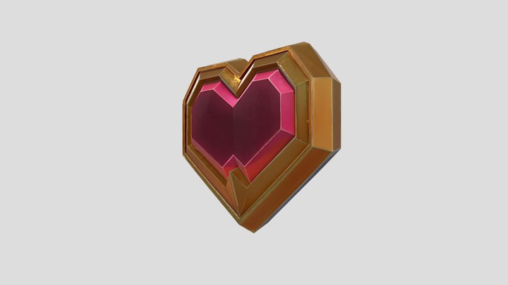 Heart-shaped Gemstone 3D Model