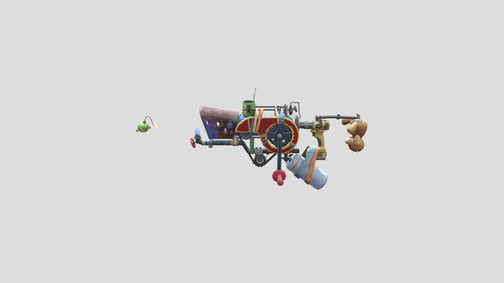 Stylized Tennis Ball Gernade Launcher 3D Model