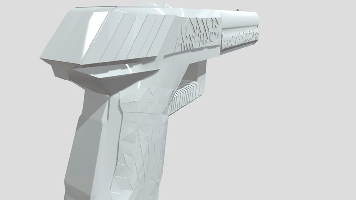 semi-auto sidearm. 3D Model