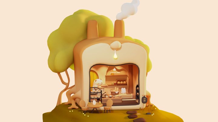 Whispering Forest Rice Bakery 3D Model