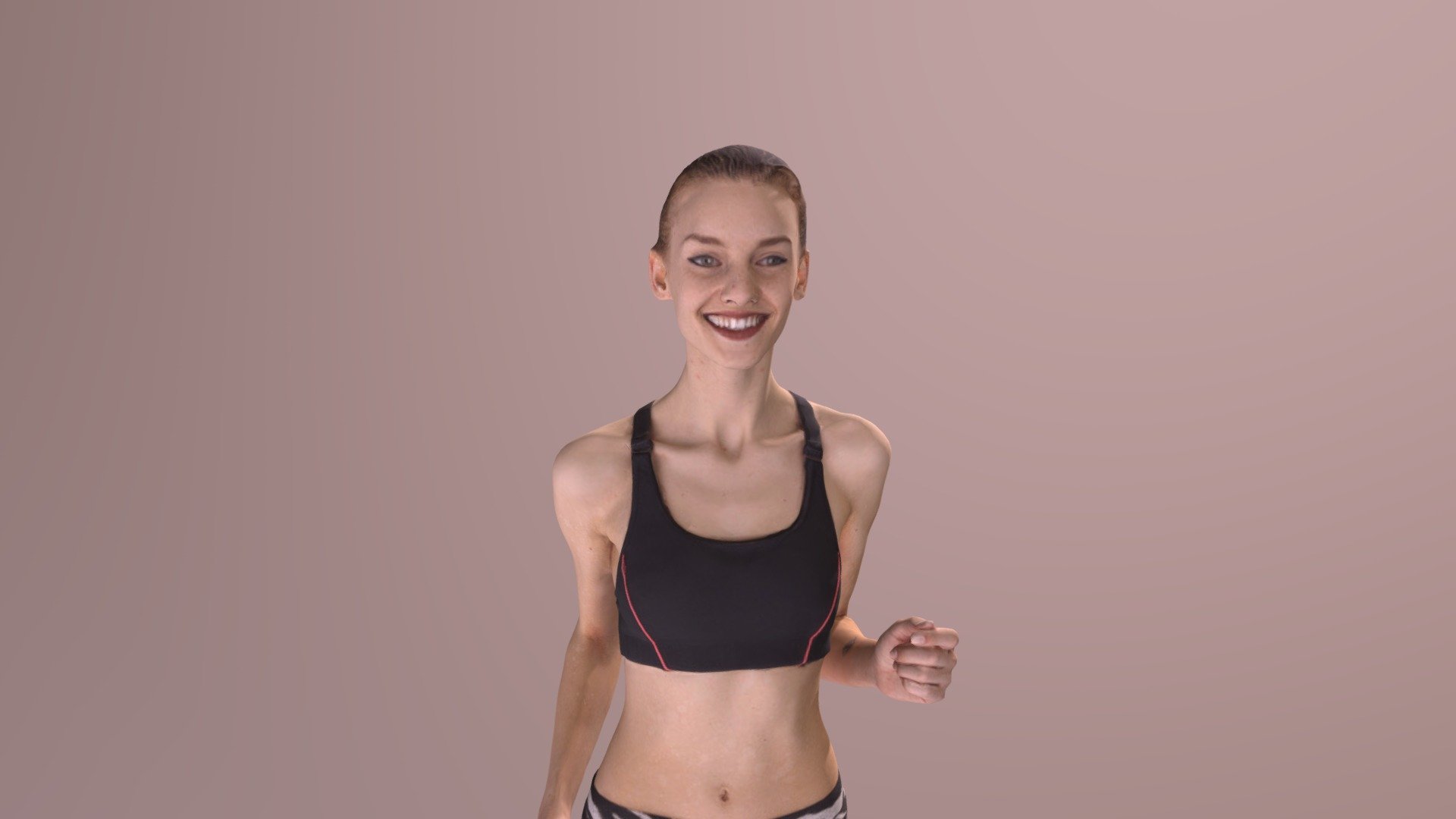 Running Woman Jogging Female Beauty - Buy Royalty Free 3D model by ...