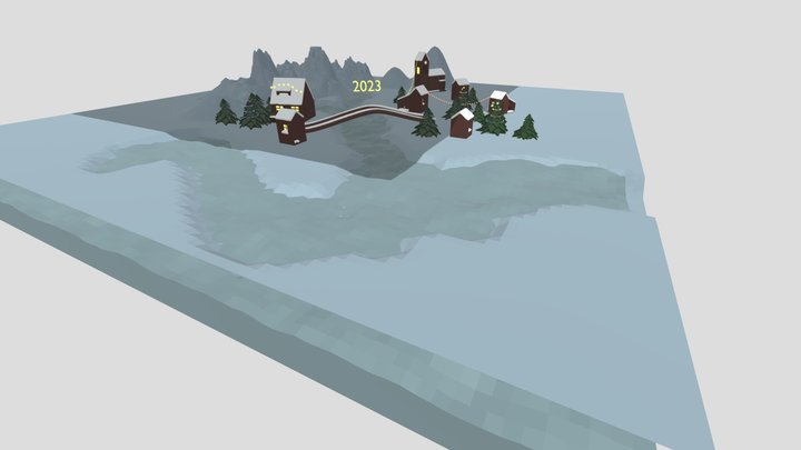 New year COUNTRYSIDE 3D Model