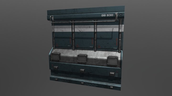 Sci-Fi Wall 3D Model