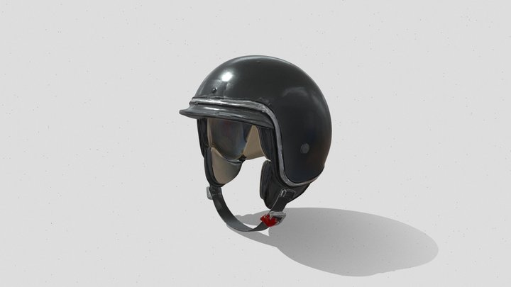 Low Poly 3D Helmet Game Ready  Armor Asset
