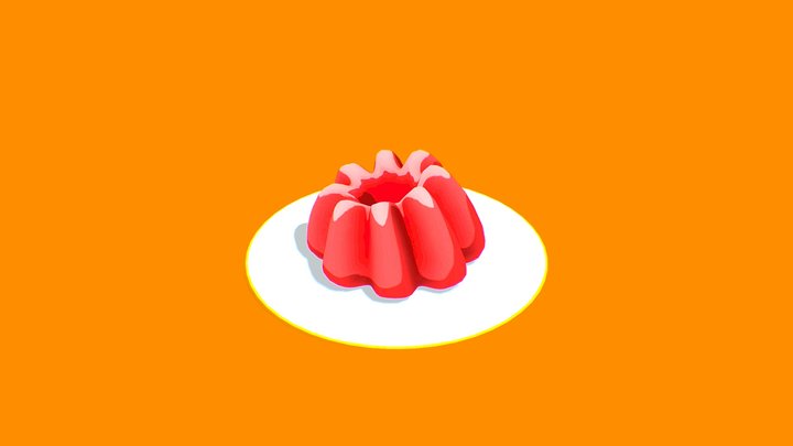 Jelly(젤리) 3D(Cel shader/toon/real) lowpoly free 3D Model