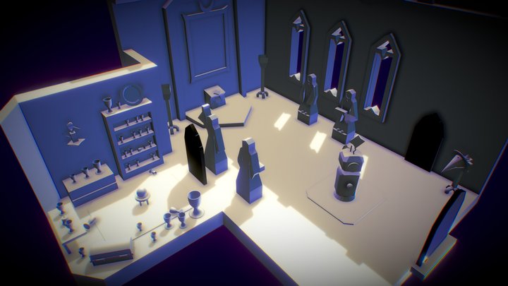Puzzle room blockout 3D Model