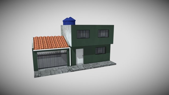 Casa Comum Brasileira - Bairro - Grátis - 3D Model