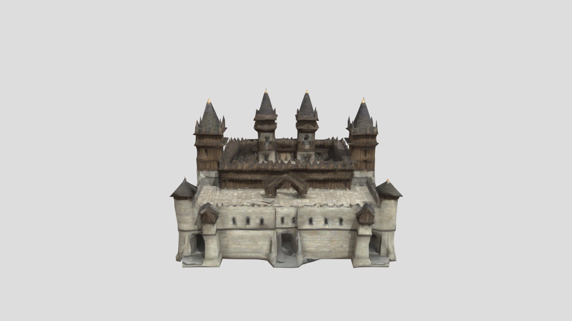 medieval style castle - 3D model by IncNewt181 [9483aed] - Sketchfab