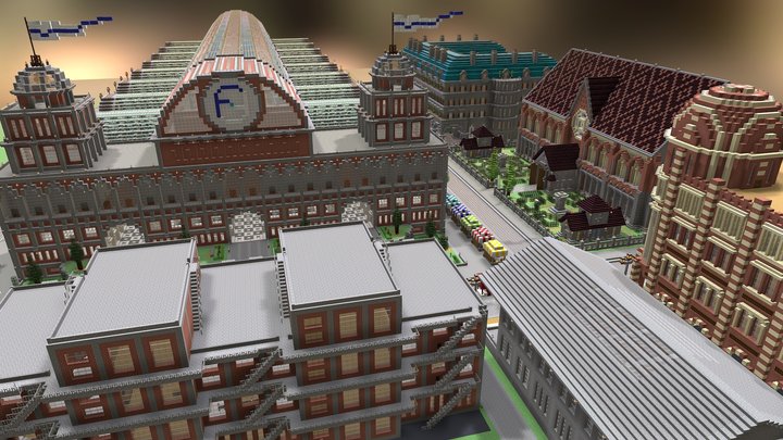 Minecraft City WIP 3D Model