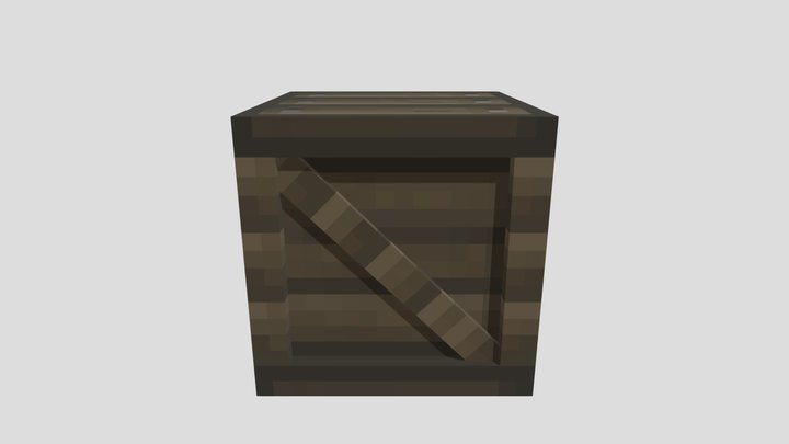 Blockbench Crate Model 3D Model