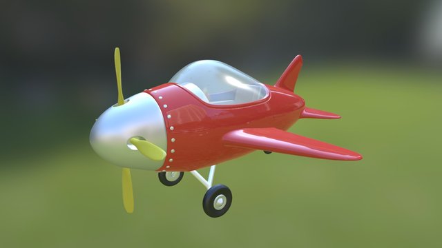CG Cookie's Toy Plane 3D Model