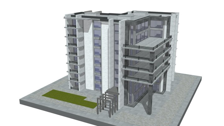 modern tower office apartment building