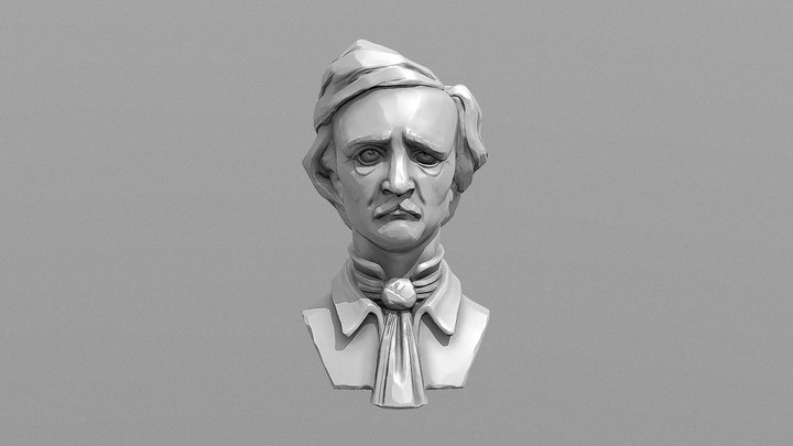 Edgar Allan Poe 3D Model