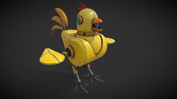 Robot Chick 3D Model