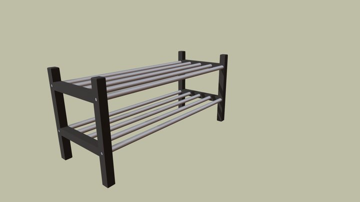 IKEA TJUSIG Shoe Rack 3D Model