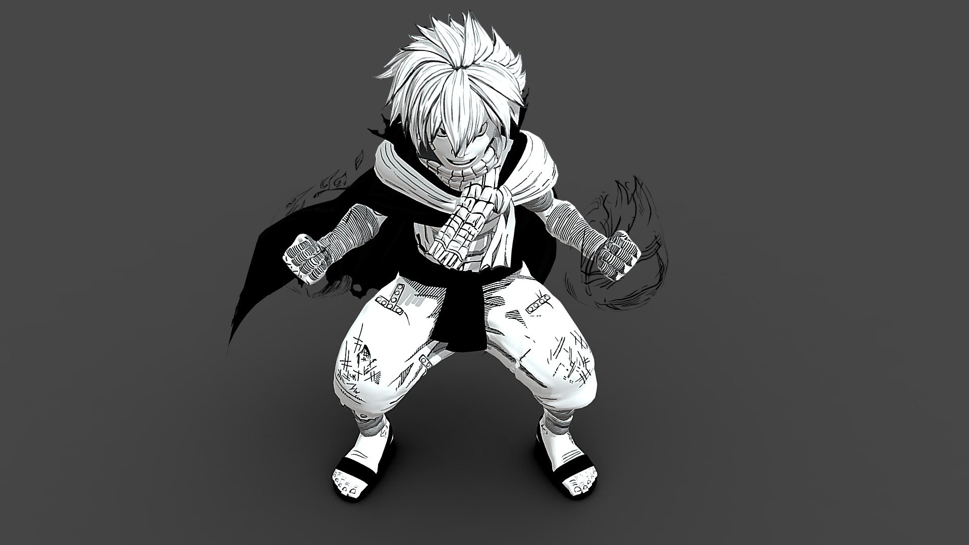 Natsu 3D Model Dragneel Dragon Form