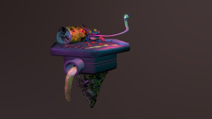 Dark Frog 3D Model