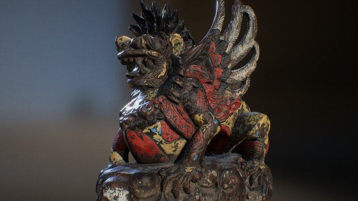 Bali-statue-018 3D Model