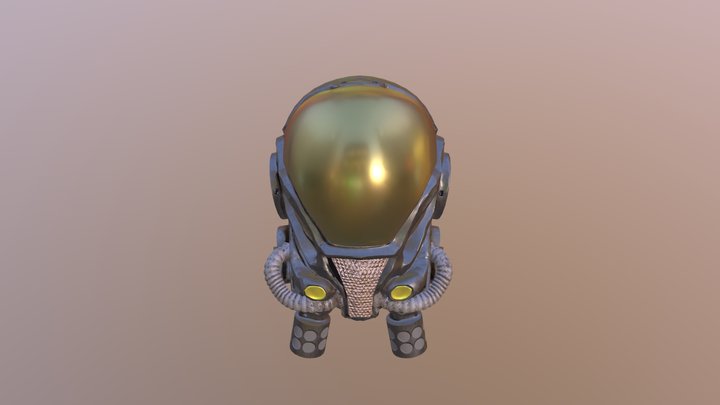 Hard Surface Helmet. Cyber Punk 3D Model