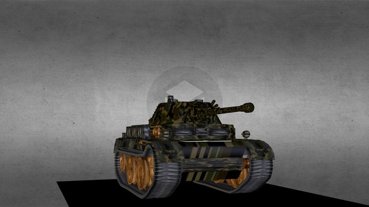 Tank Low Poly DF creations 3D Model