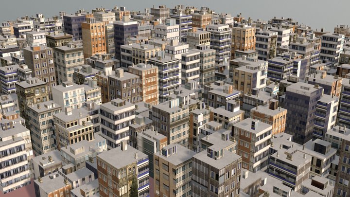 FlyHigh - Procedural City 3D Model
