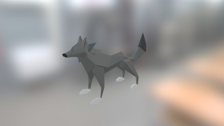 Low Poly Wolf 3D Model
