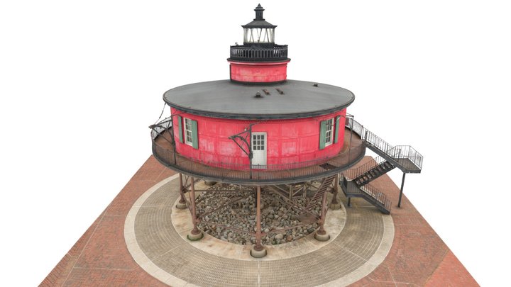 Seven Foot Knoll Lighthouse 3D Model