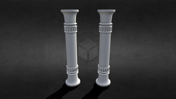 Low-Poly Pillars / Concept 3 3D Model