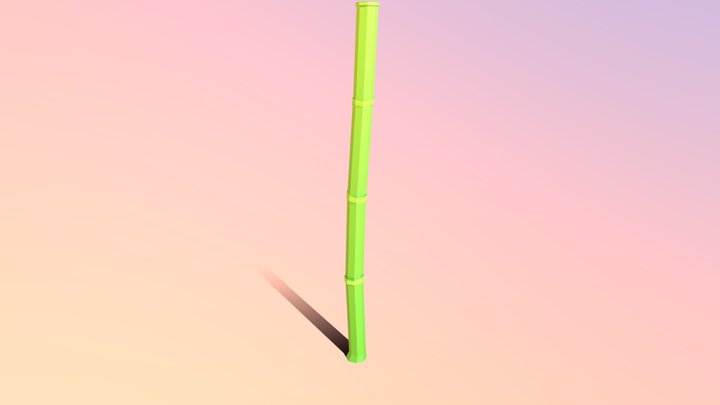 Low-poly Bamboo 3D Model