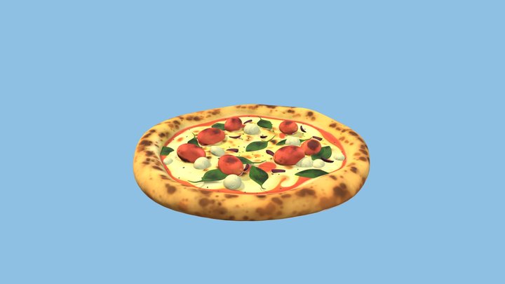 Stylized Pizza 3D Model