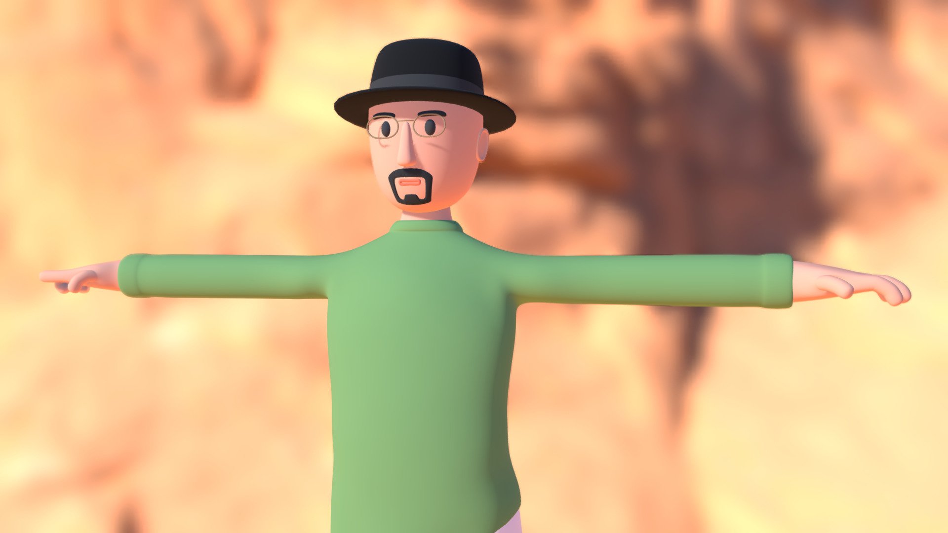 Breaking Bad Heisenberg Walter White Low Poly - Download Free 3D model
