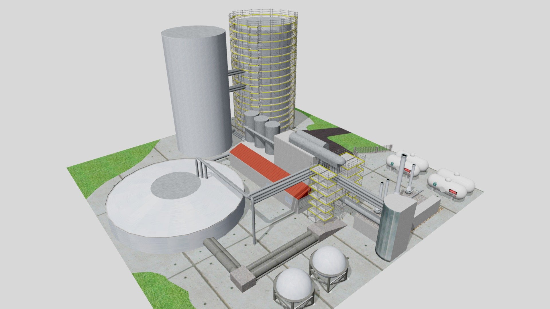 Industrial Plant Download Free 3D model by MEC CAD