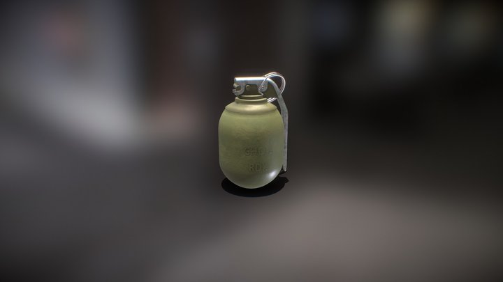 Hand grenade GHO-1 3D Model