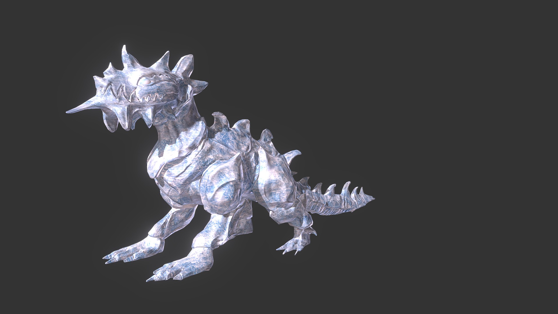 3D model Ice Dragon - This is a 3D model of the Ice Dragon. The 3D model is about a close-up of a toy.