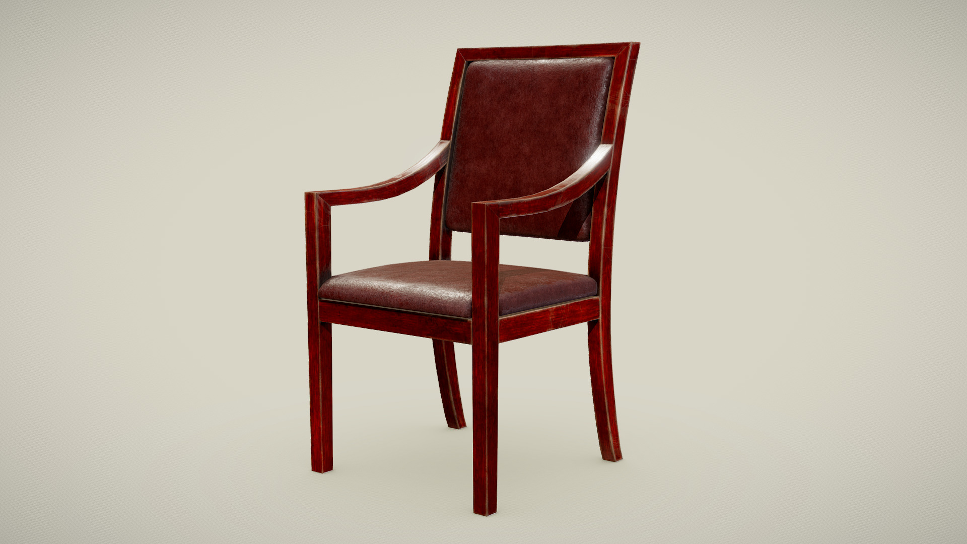 3D model Modus Chair - This is a 3D model of the Modus Chair. The 3D model is about a red chair against a white background.