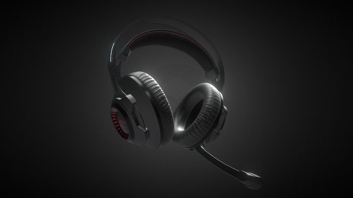 HyperX Cloud Revolve Gaming Headset 3D Model