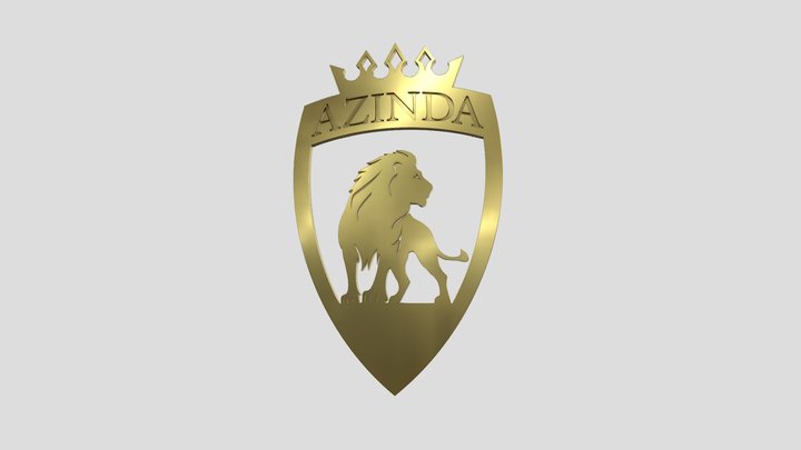 Azinda logo - Cast Pin 3D Model