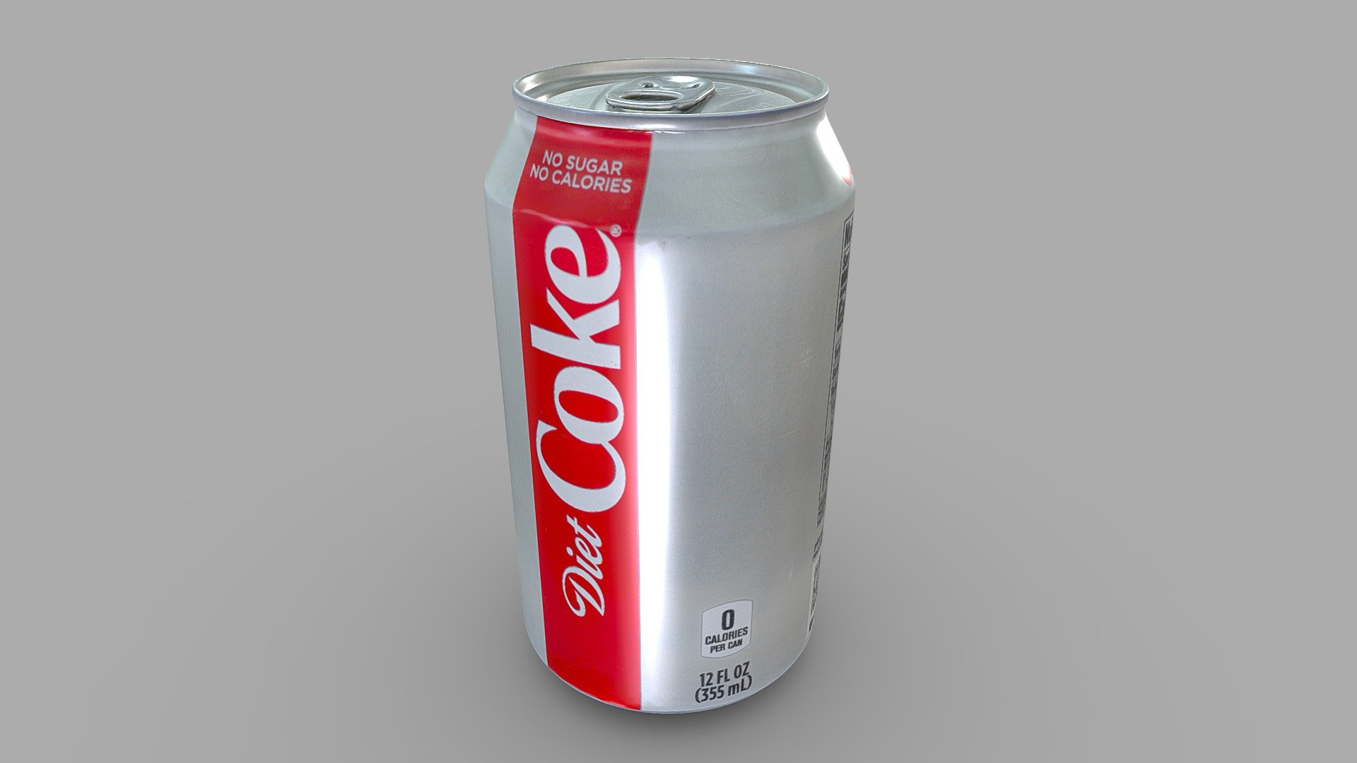 Diet Coke Can Version 2 Color 3D Scan
