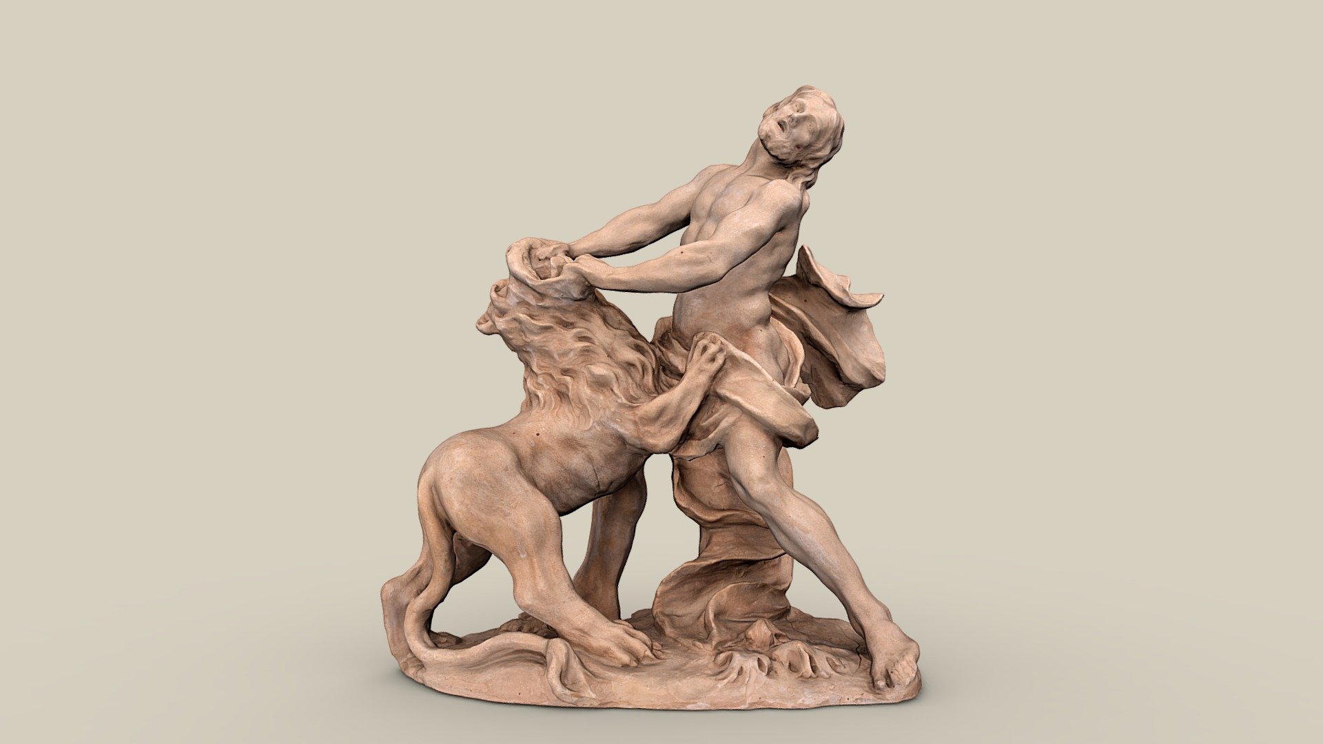 Samsons Kampf mit dem Löwen — Sketchfab embed 3D viewer